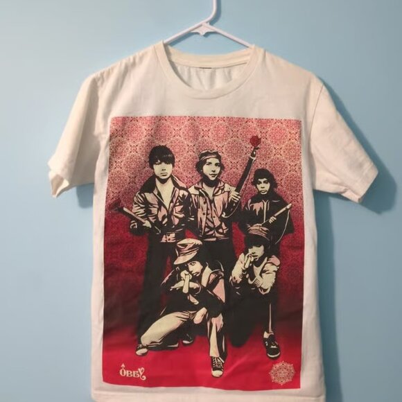 VTG Obey Y2K Shirt Mens Small White Red Skate Grunge Distressed Punk Graphic T - Picture 1 of 3